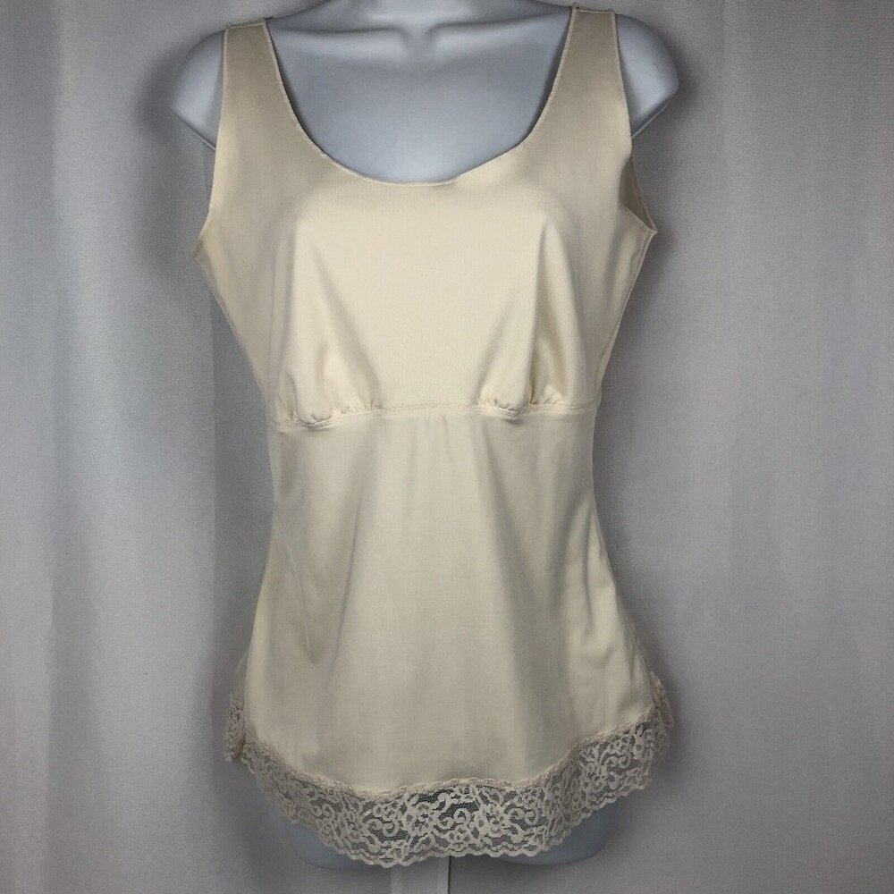 Spanx by Sara Blakely Shaping Round Neck Tank Ivory Women’s Size Large NWOT